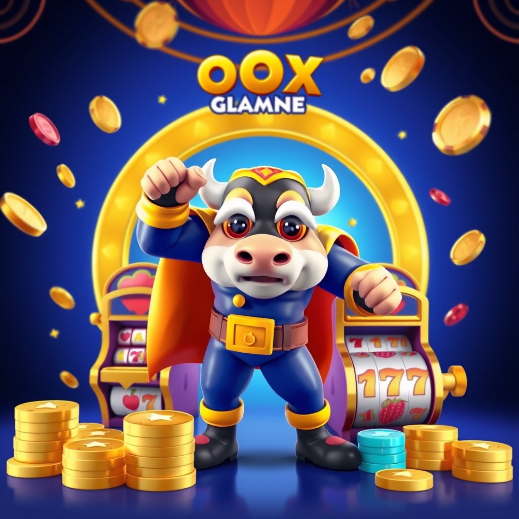 Ox Games login — vibrant online casino gameplay with glowing slot reels and gold chips in Pakistan