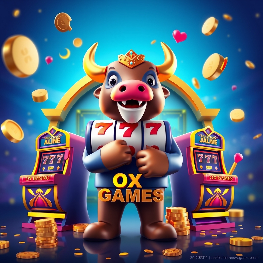 Ox Games slots — vibrant online casino gameplay with glowing slot reels and gold chips in Pakistan